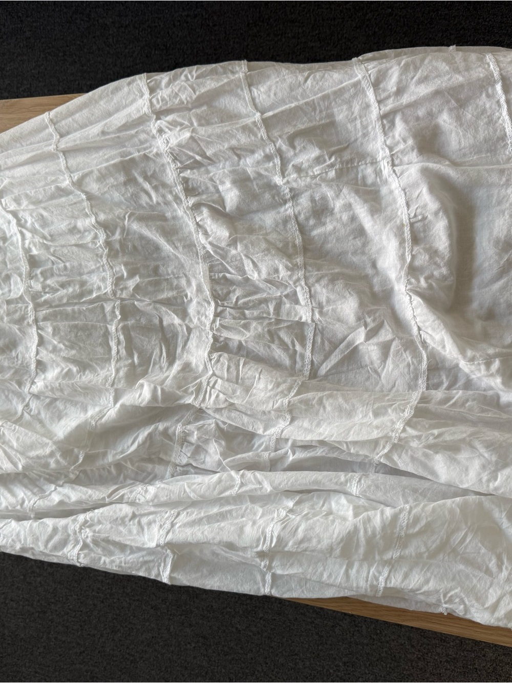 White Tiered Boho Peasant Skirt - Picture 3 of 6